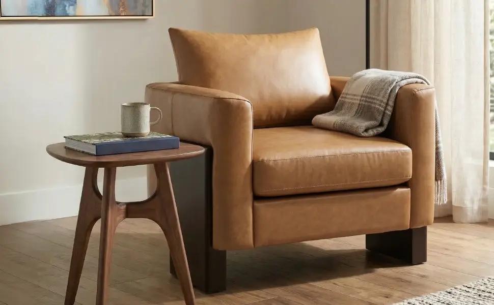 Modern Accent Chair Stylish Club Chair Armchair with Rubberwood Legs for Living Room, Bedroom, or Office by HouseOfZazla