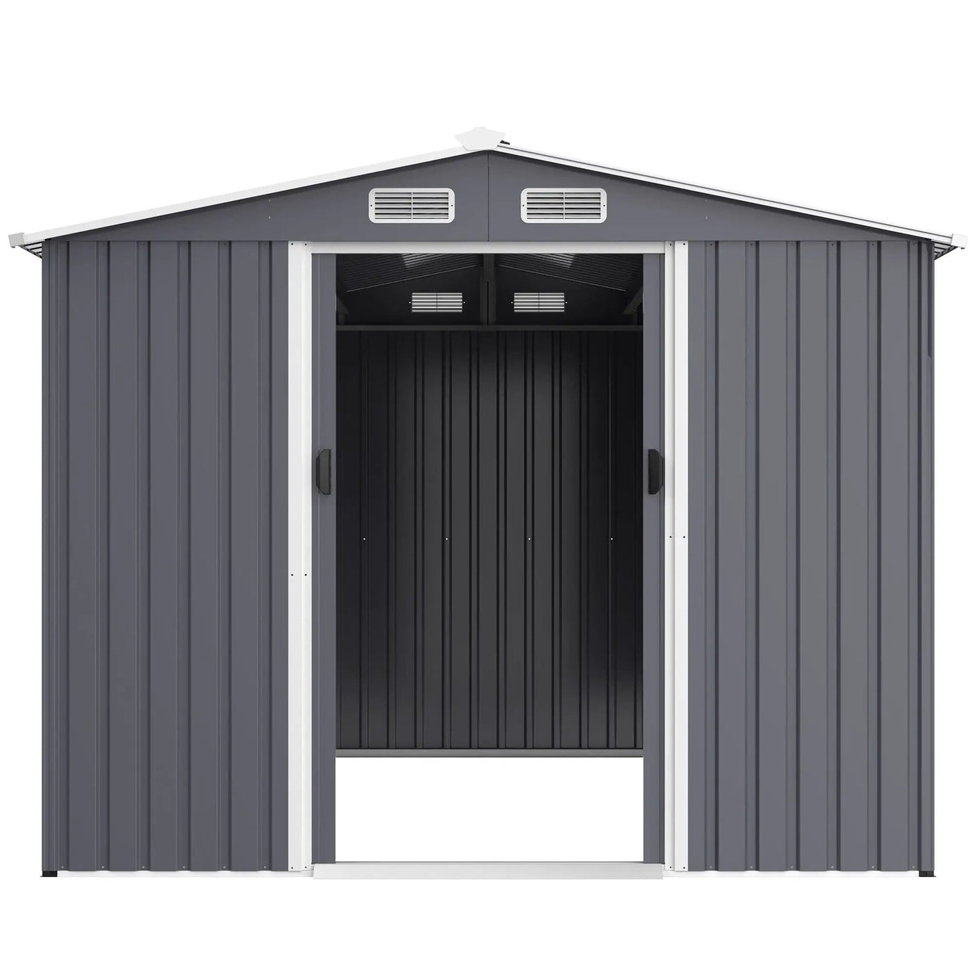 Outdoor Storage Shed Large Metal Tool Sheds, Heavy Duty Storage House With Sliding Doors by HouseOfZazla