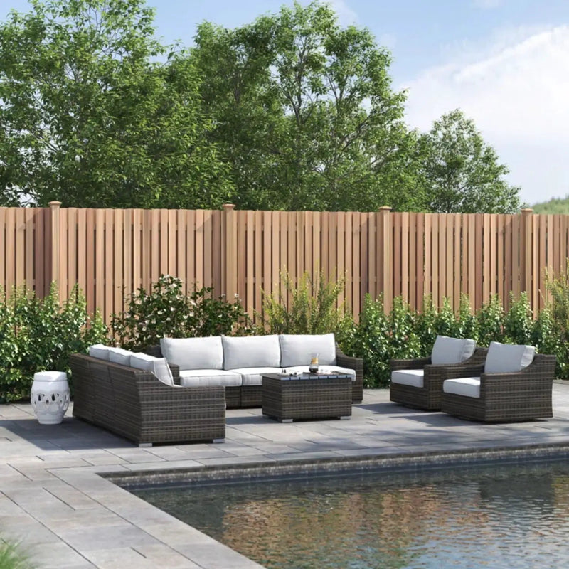Stylish Sofa Seating Group With Cushions Perfect For Outdoor Gatherings by HouseOfZazla
