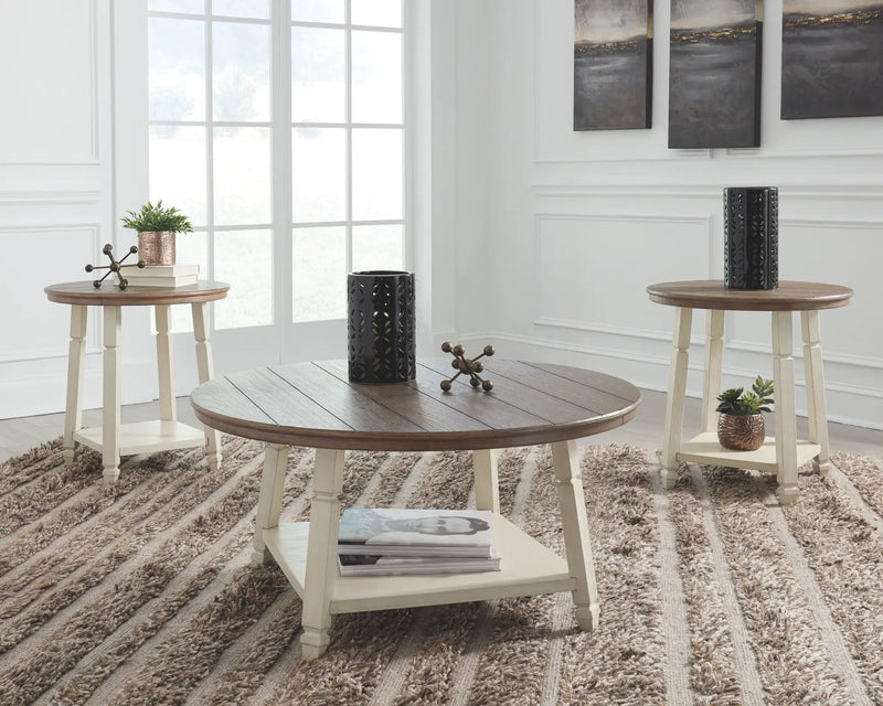 Bolanbrook - Occasional Table Set (Set of 3) - White / Brown / Beige by Unique Piece Furniture