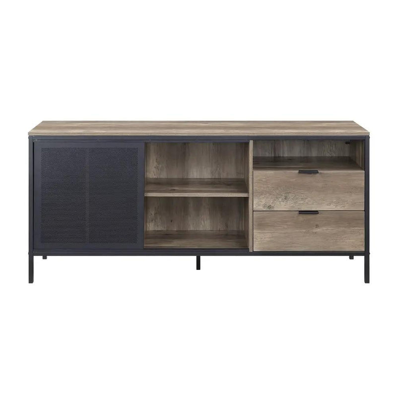 Nantan - 28" TV Stand - Rustic Oak & Black by Unique Piece Furniture