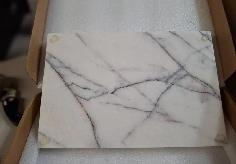 Open box DUANYAN Real Luxurious Vanity Tray Natural Genuine Marble Storage Tray for Home Decor Stone Tray for Bathroom/Kitchen/Vanity/Dresser Non-Res by Selzalot