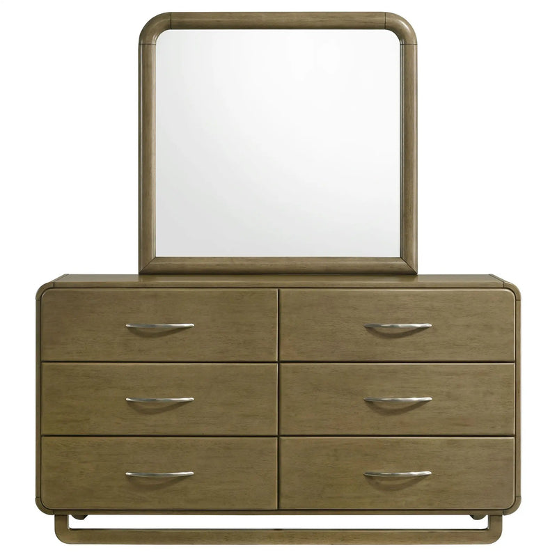 Amsbury 6-drawer Dresser and Mirror Nutmeg by Unique Piece Furniture