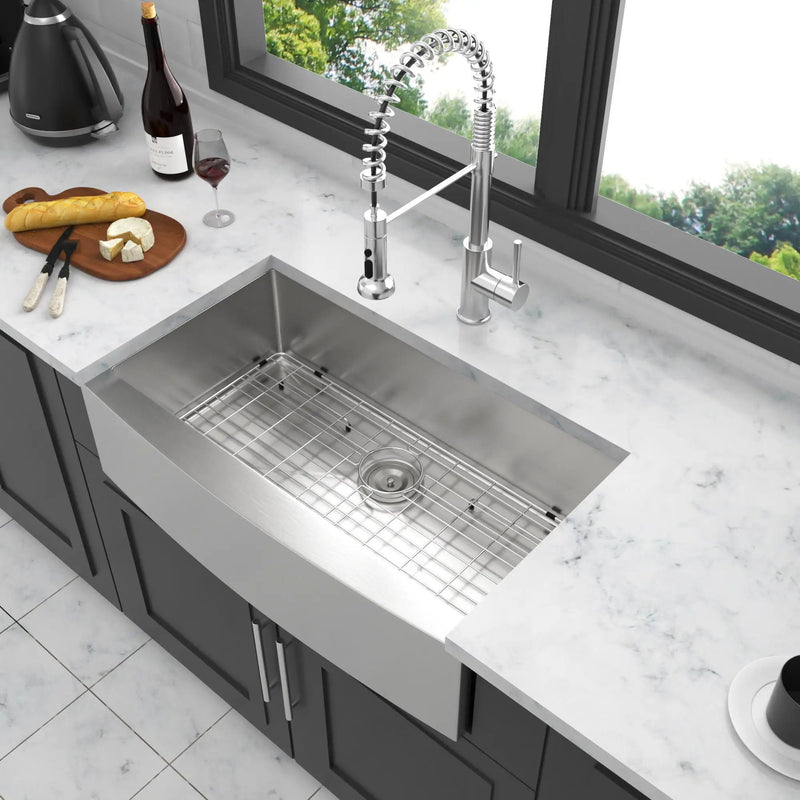 Farmhouse Kitchen Sink Stainless Steel Apron Front by HouseOfZazla