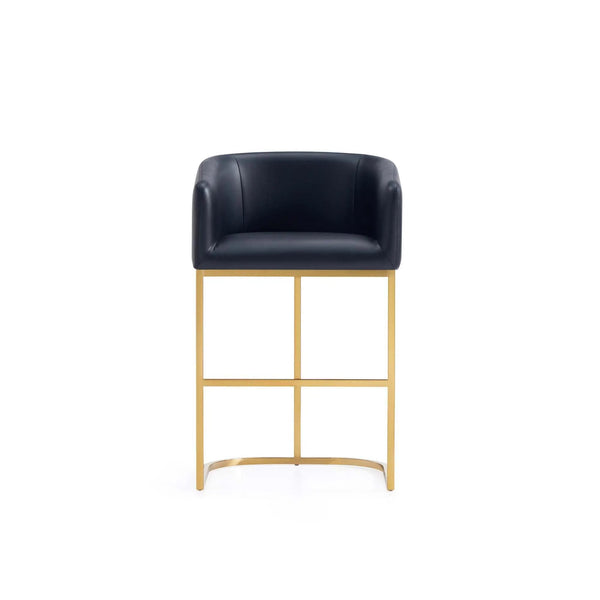 Mid-Century Modern Stool With Steel Base