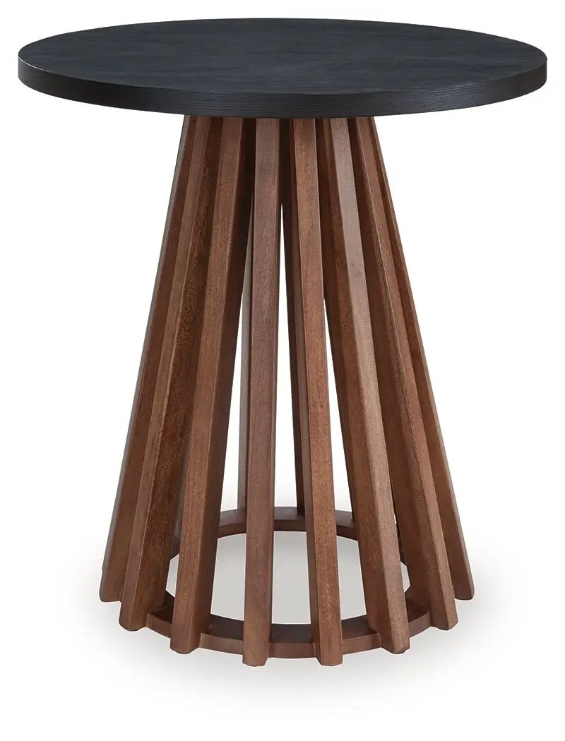 Kallari - Round End Table - Warm Brown / Black by Unique Piece Furniture