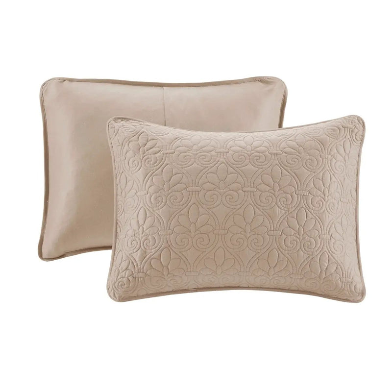 Reversible Quilt Set Khaki Full/Queen by HouseOfZazla