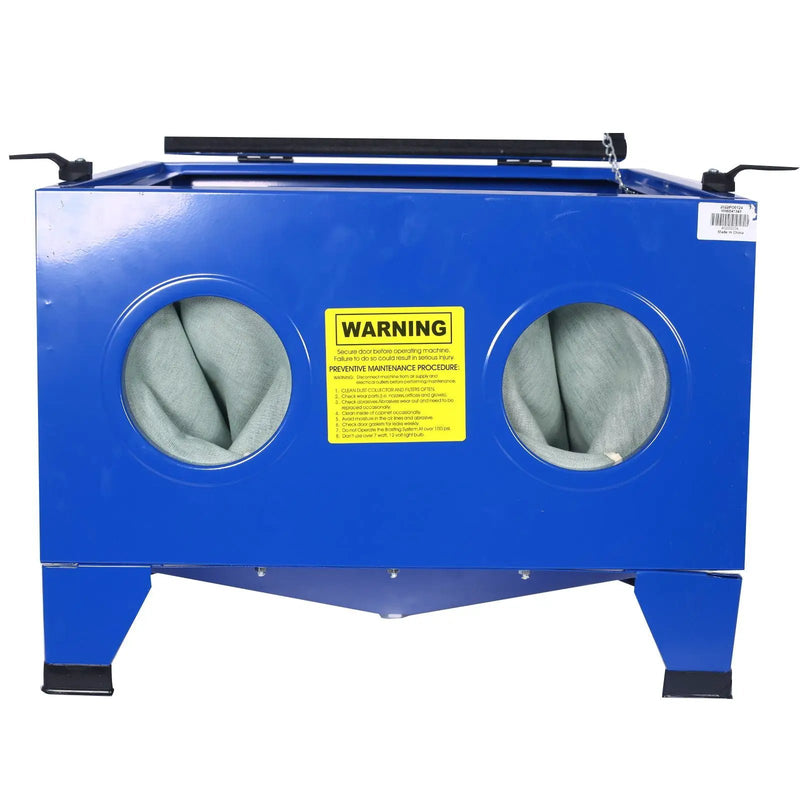 Bench Top Portable Sand Blaster Cabinet Kit 25 Gallon With 80 Psi Capacity - Blue by HouseOfZazla