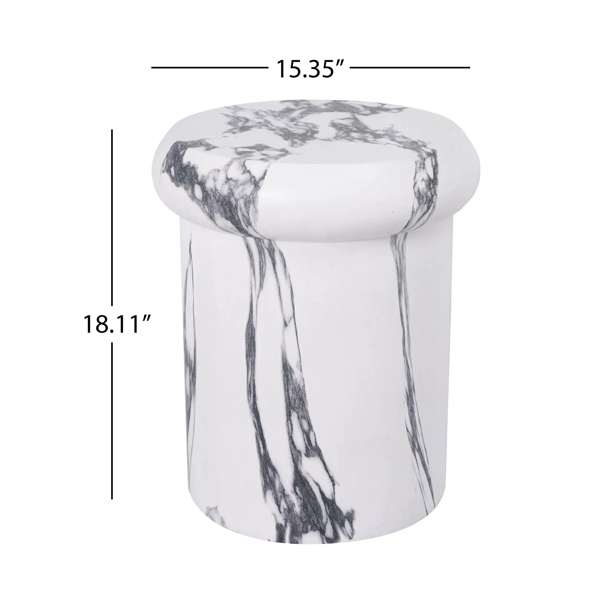 18.11"H Sculptural MGO Side Table by HouseOfZazla