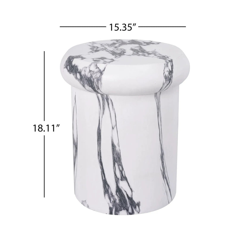 18.11"H Sculptural MGO Side Table by HouseOfZazla