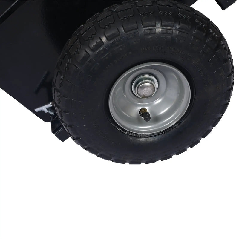 Heavy Duty 600Lb Panel Dolly With 10In. Pneumatic Wheels Alloy Steel - Black by HouseOfZazla