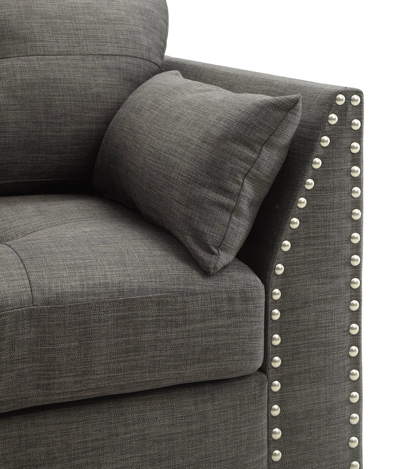 Laurissa - Chair With 3 Pillows - Light Charcoal by Unique Piece Furniture