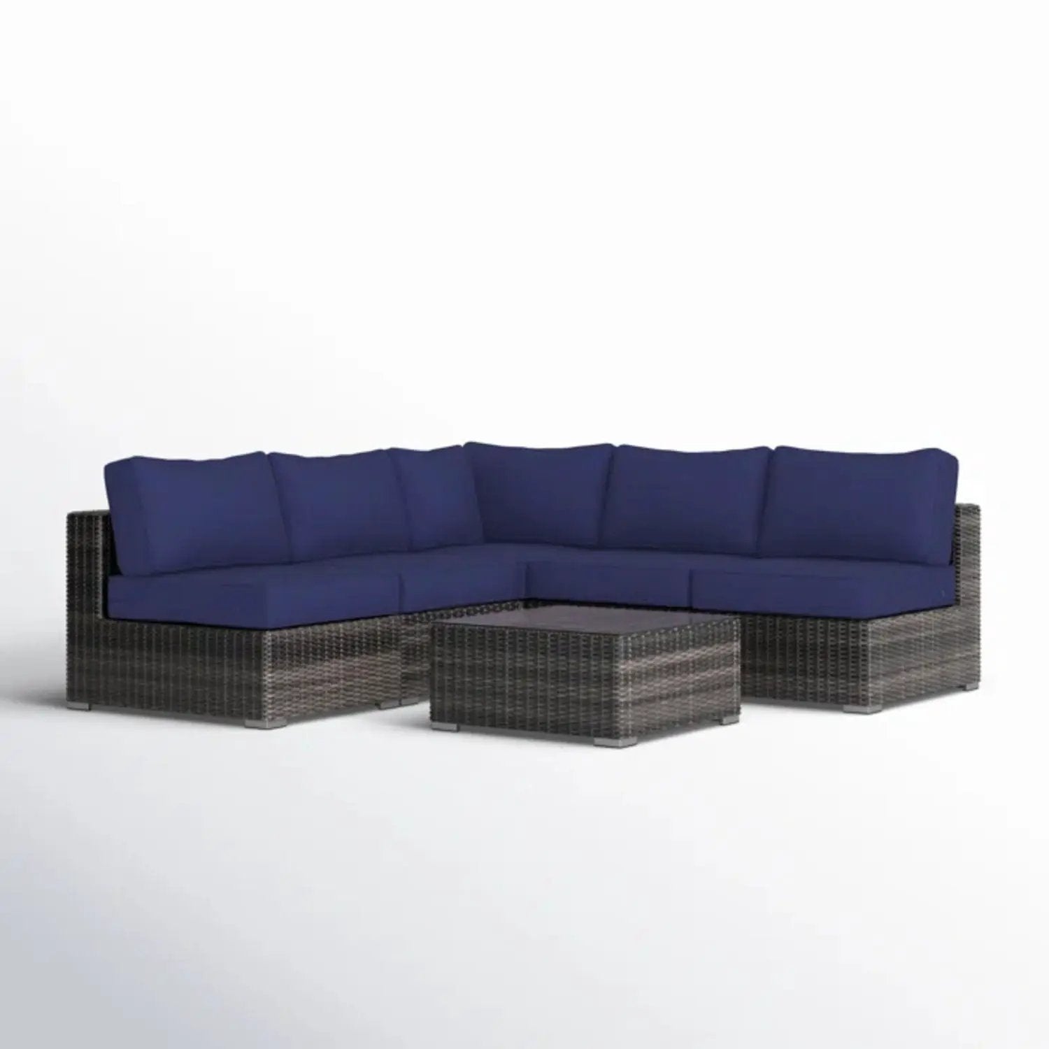 Seating Set With Cushions Handcrafted Wicker Design by HouseOfZazla