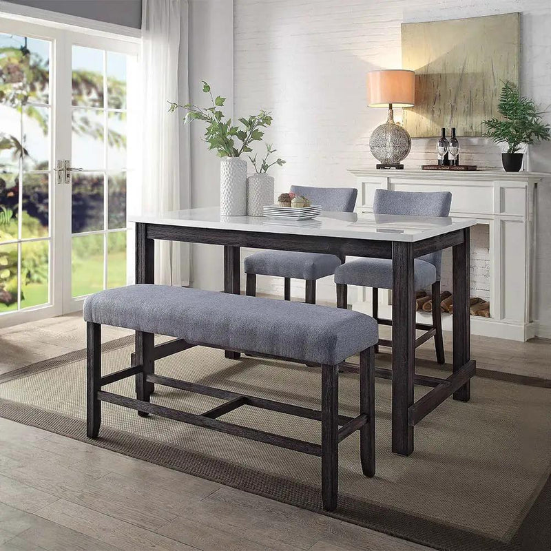 Yelena - Counter Height Chair (Set of 2) - Fabric & Weathered Espresso by Unique Piece Furniture