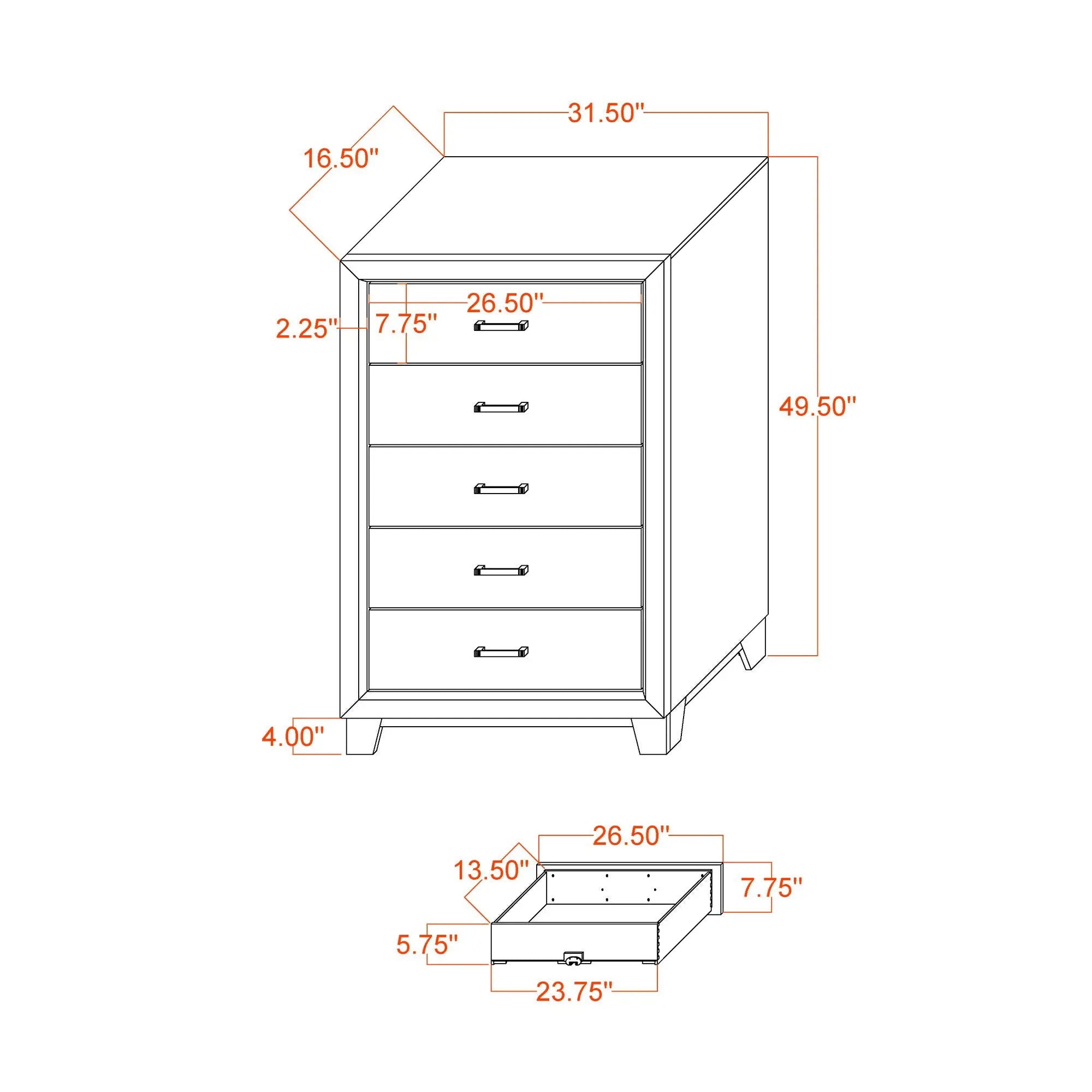Soluto - Chest - Gray / Black by Unique Piece Furniture