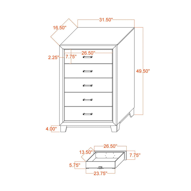 Soluto - Chest - Gray / Black by Unique Piece Furniture