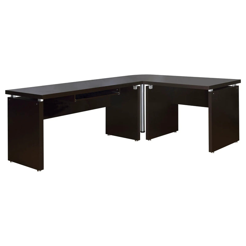 Skylar 83-inch L-Shaped Office Computer Desk Cappuccino by Unique Piece Furniture