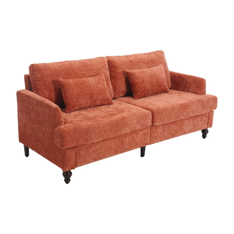 Mid Century Modern Fabric Loveseat Sofa, 2 Seat Upholstered Couch by HouseOfZazla