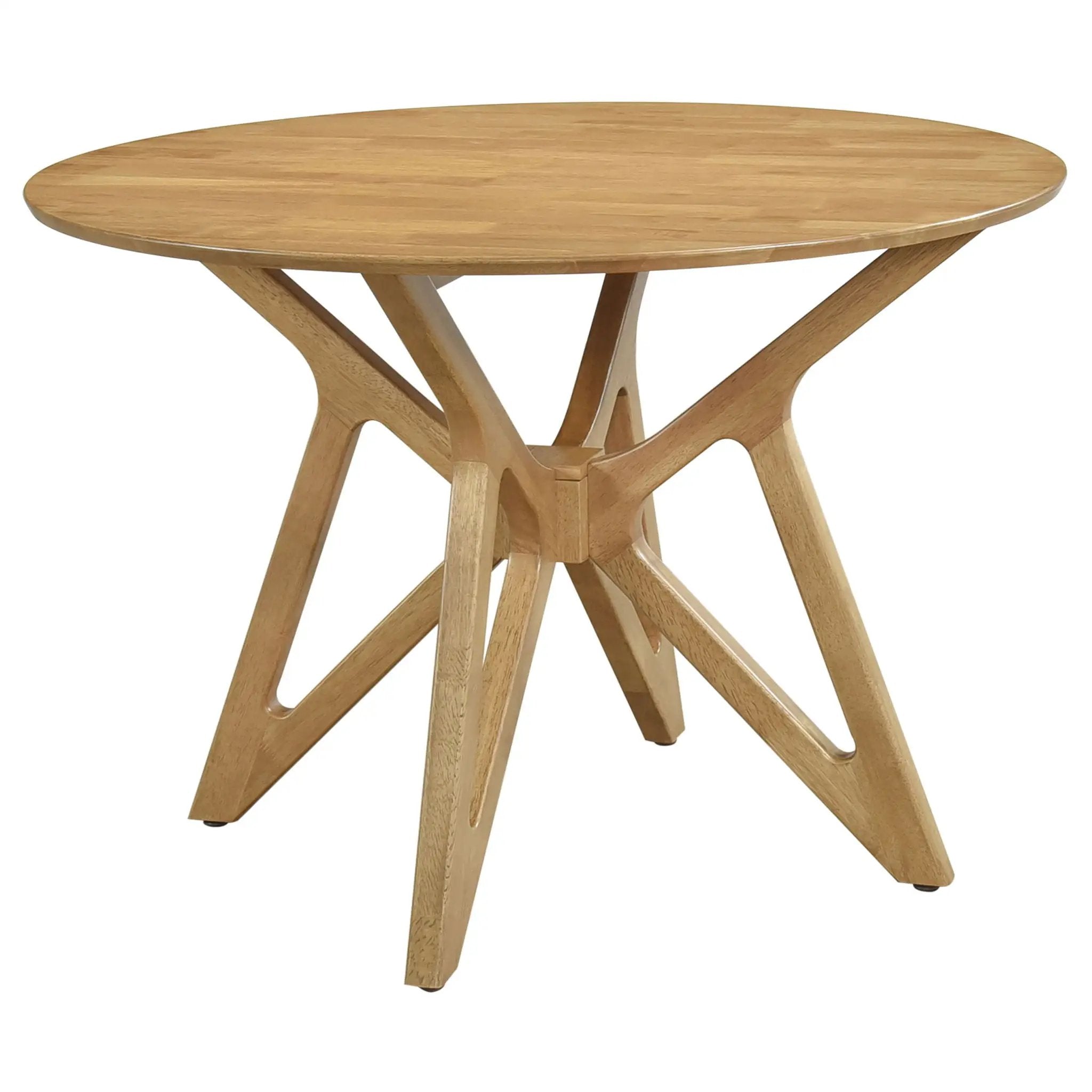 Elowen 5-piece Round Solid Wood Dining Set Light Walnut by Unique Piece Furniture