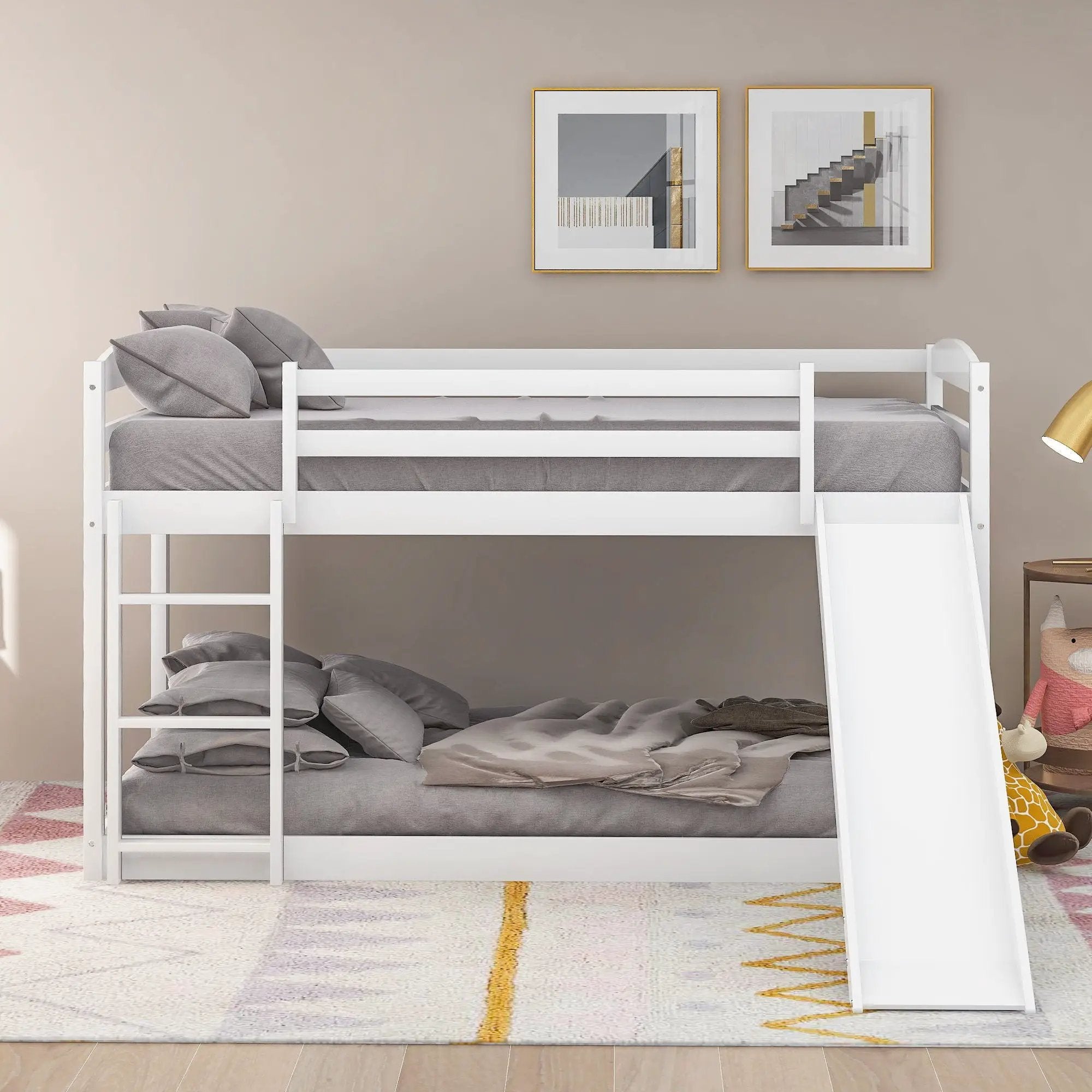 Durable Bunk Bed With Convertible Slide And Ladder by Unique Piece Furniture