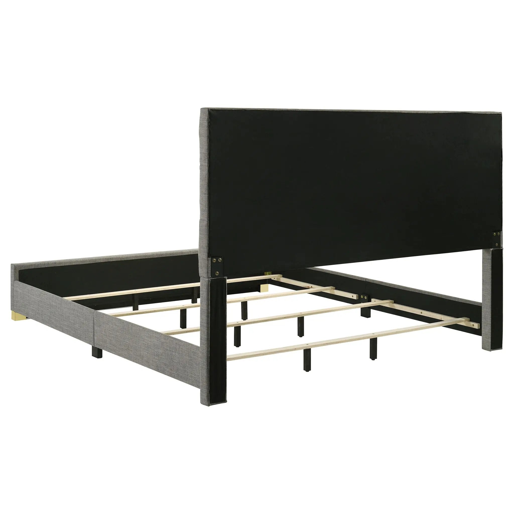 Ines 56-inch Fabric Upholstered Eastern King Panel Bed Grey by Unique Piece Furniture