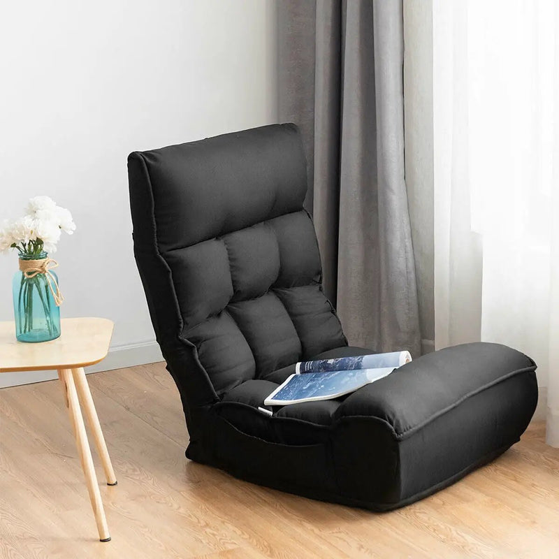 4-Position Adjustable Floor Chair Folding Lazy Sofa by DirectDeals