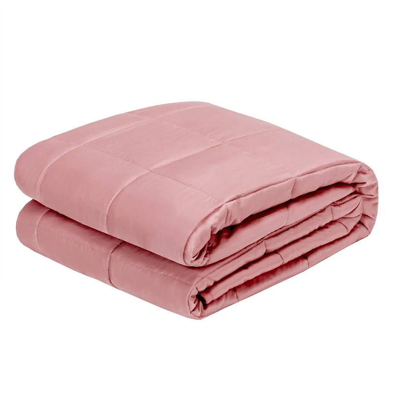 20 lbs 60" x 80" Heavy Weighted Soft Breathable Blanket with Natural Bamboo Fabric -Pink by DirectDeals