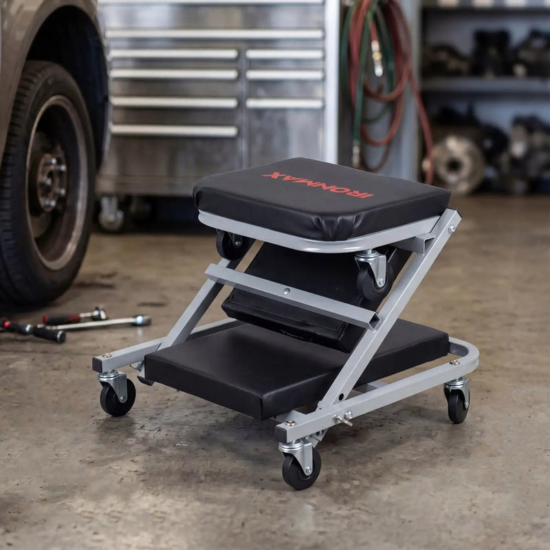 2-in-1 Mechanic Creeper and Z-Seat with 6 Swivel Casters by DirectDeals