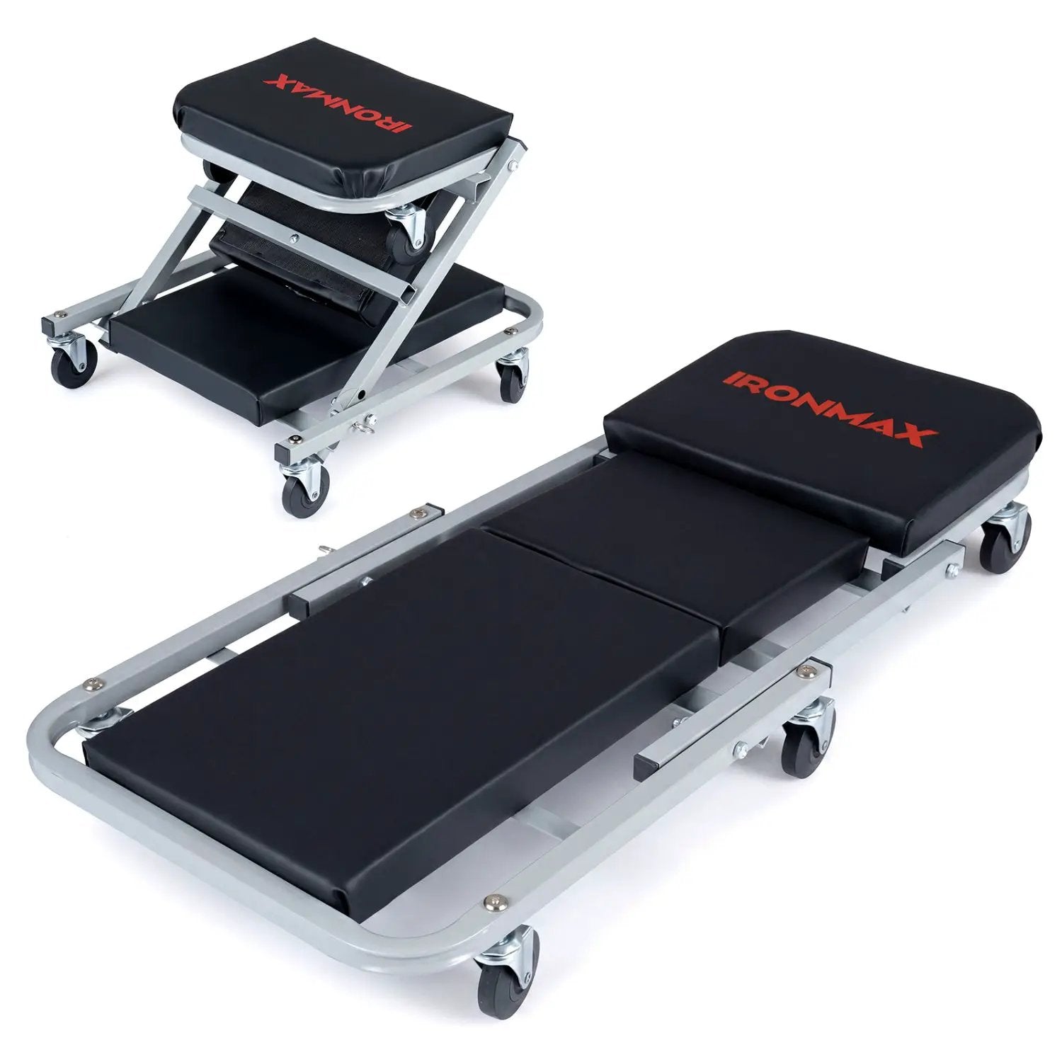 2-in-1 Mechanic Creeper and Z-Seat with 6 Swivel Casters by DirectDeals