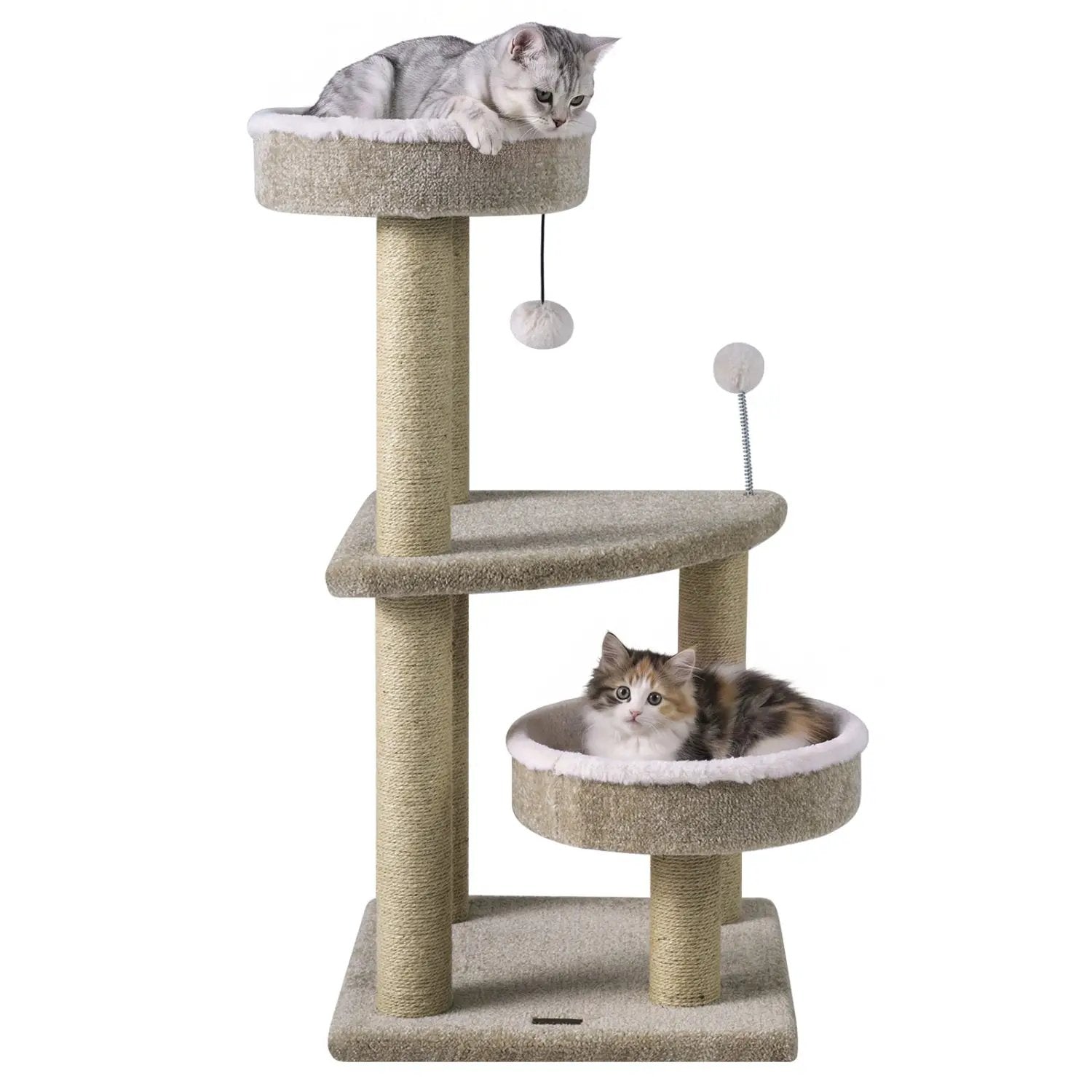 36" Cat Tree with Plush Perches & Scratching Posts by DirectDeals