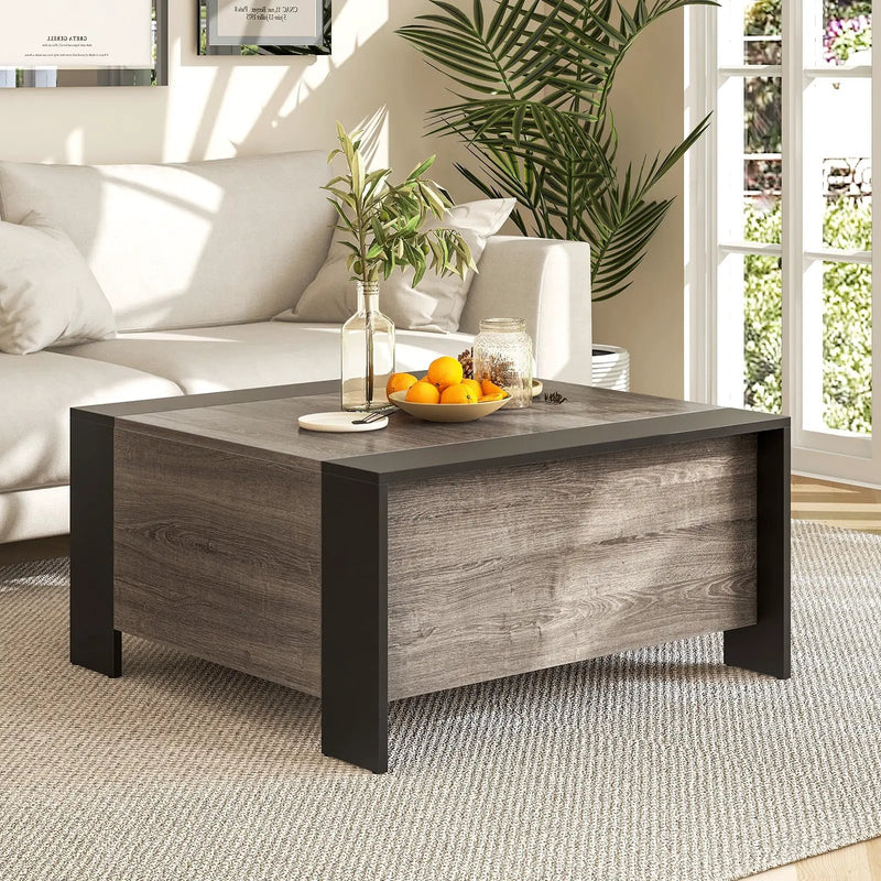 36.5 Inch Coffee Table with Sliding Top and Hidden Compartment by DirectDeals