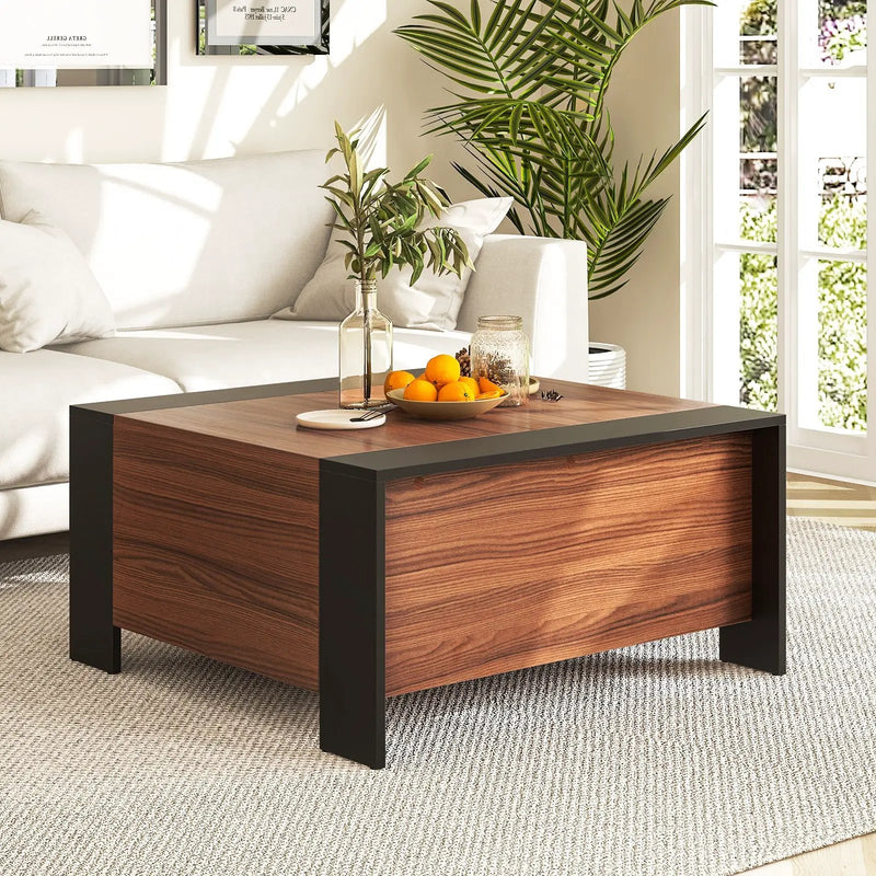 36.5 Inch Coffee Table with Sliding Top and Hidden Compartment by DirectDeals