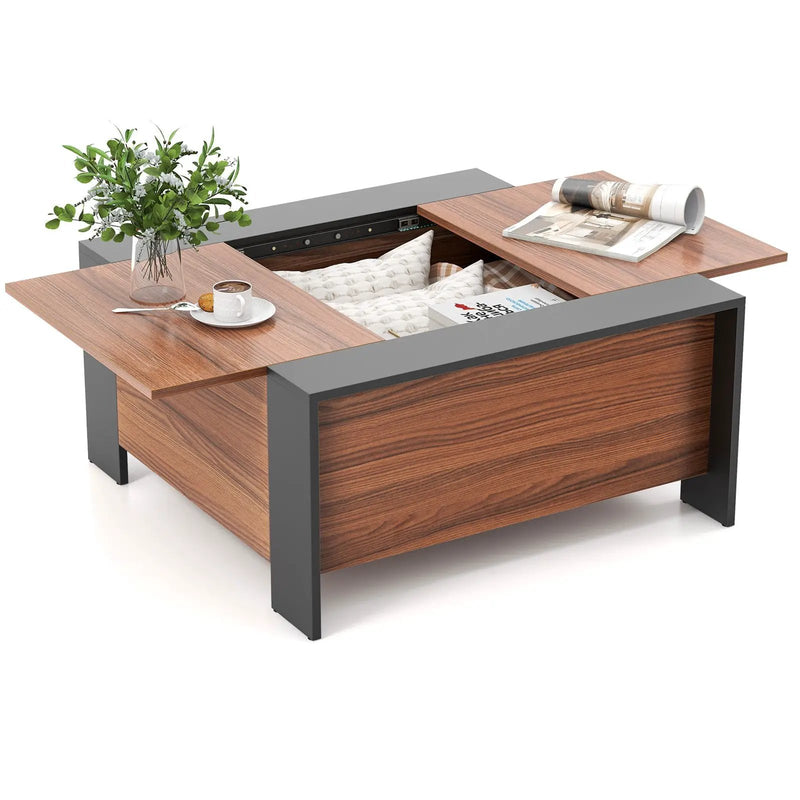 36.5 Inch Coffee Table with Sliding Top and Hidden Compartment by DirectDeals