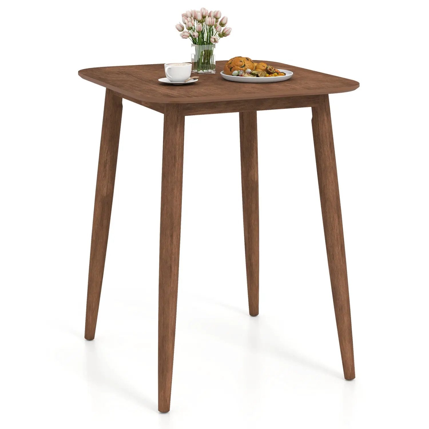 Counter Height Bar Table 36" with Solid Rubberwood Legs by DirectDeals