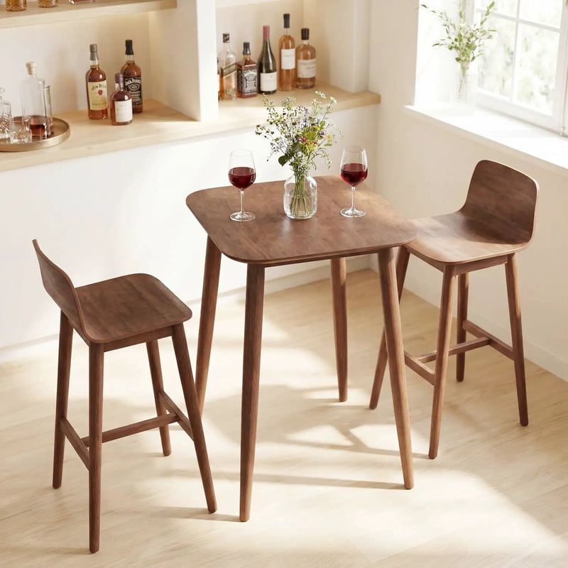 Counter Height Bar Table 36" with Solid Rubberwood Legs by DirectDeals