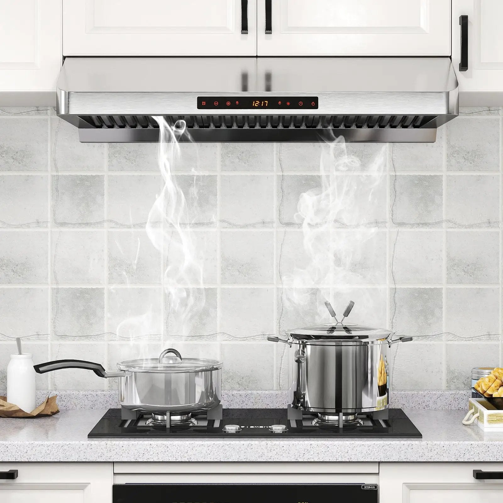 36 Inch Under Cabinet Range Hood 900 CFM Kitchen Stove Vent with Oil Collector-Silver by DirectDeals