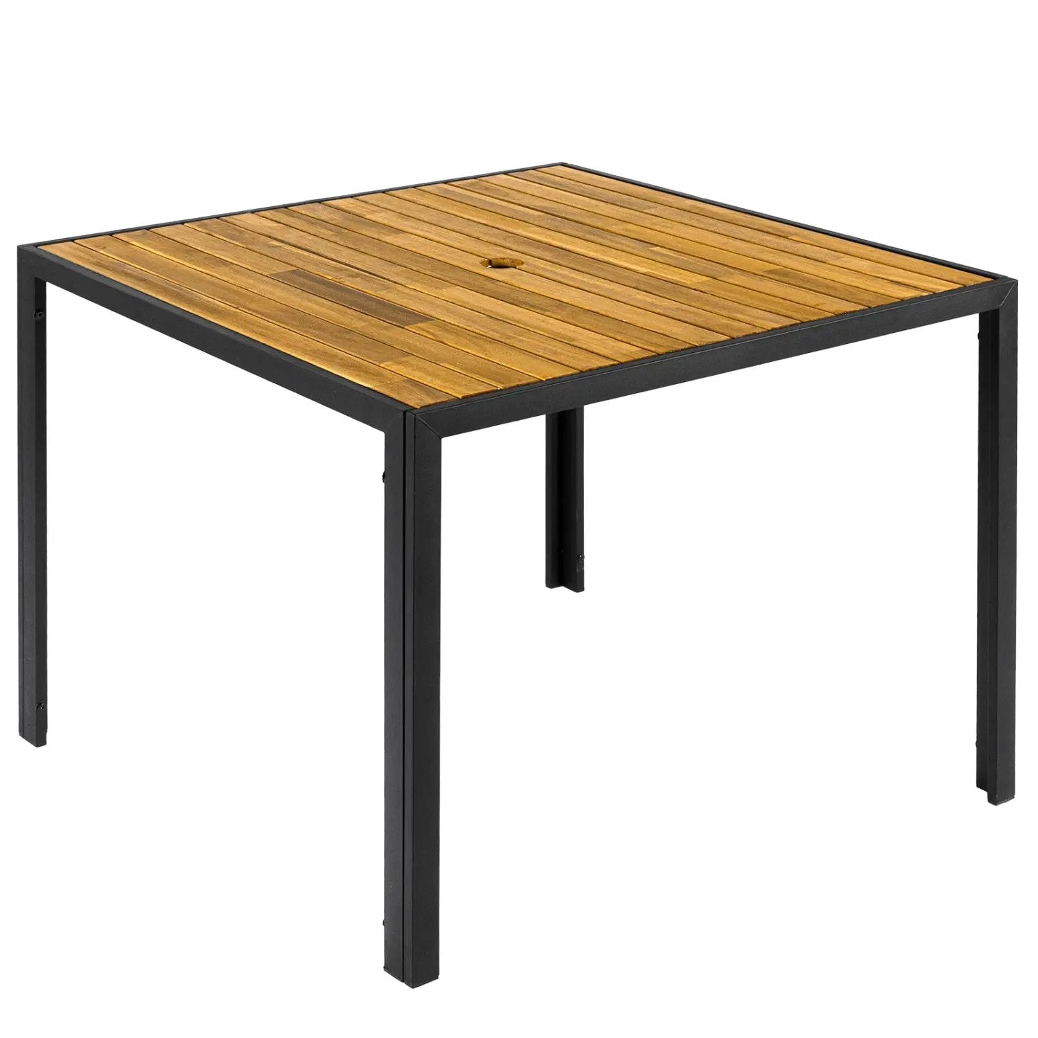 36 Inch Square Outdoor Dining Table for 4 with Slatted Top for Porch by DirectDeals