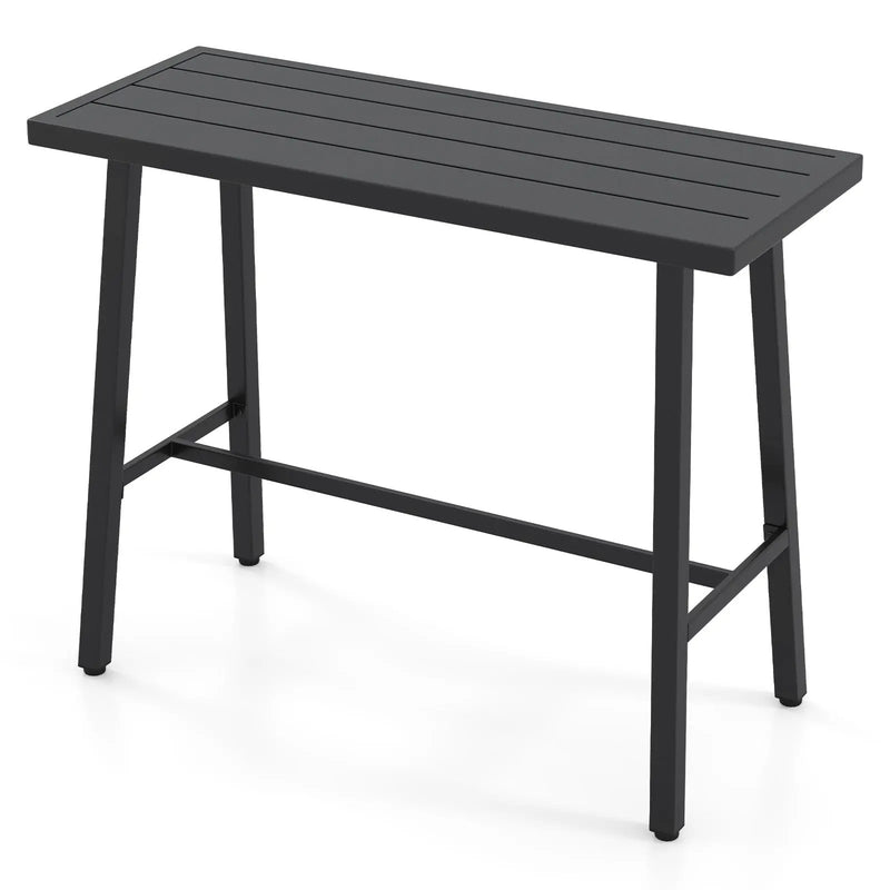 36 Inches Patio Counter Height Bar Table with Adjustable Foot Pads by DirectDeals
