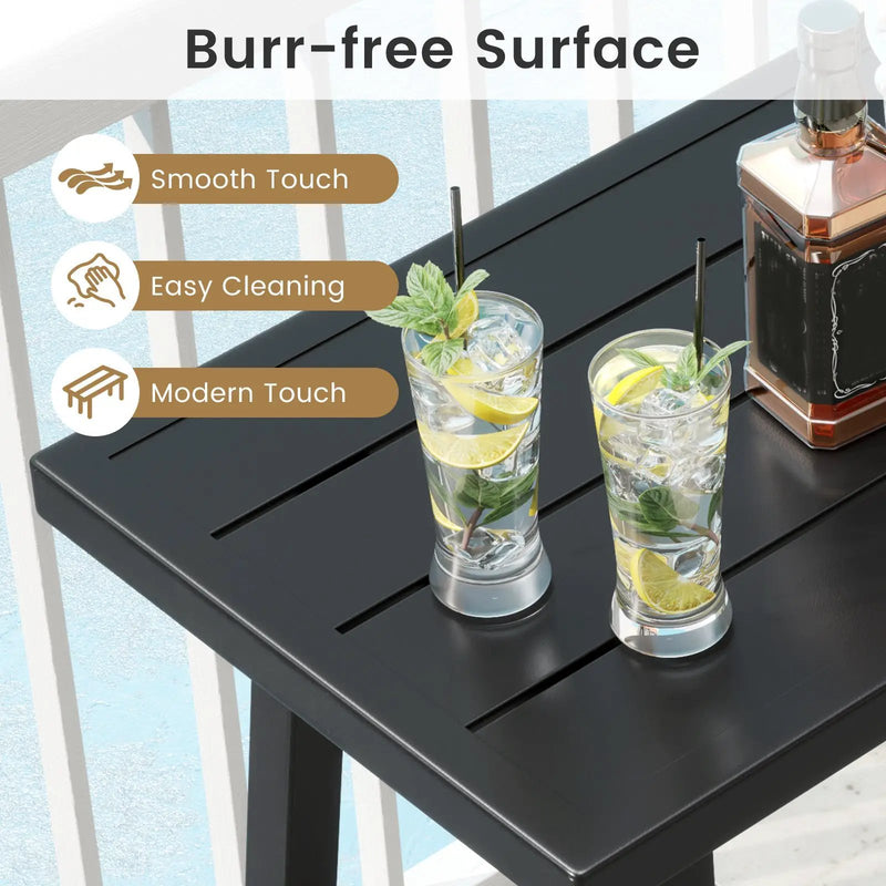 36 Inches Patio Counter Height Bar Table with Adjustable Foot Pads by DirectDeals