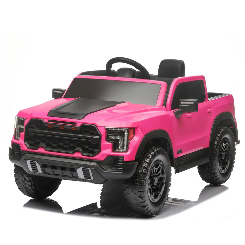 12V Kids Ride On Car With Remote Control, 4 Wheel Shock Absorption, Multifunctional Music Player Perfect Gift For Toddlers - Pink by HouseOfZazla