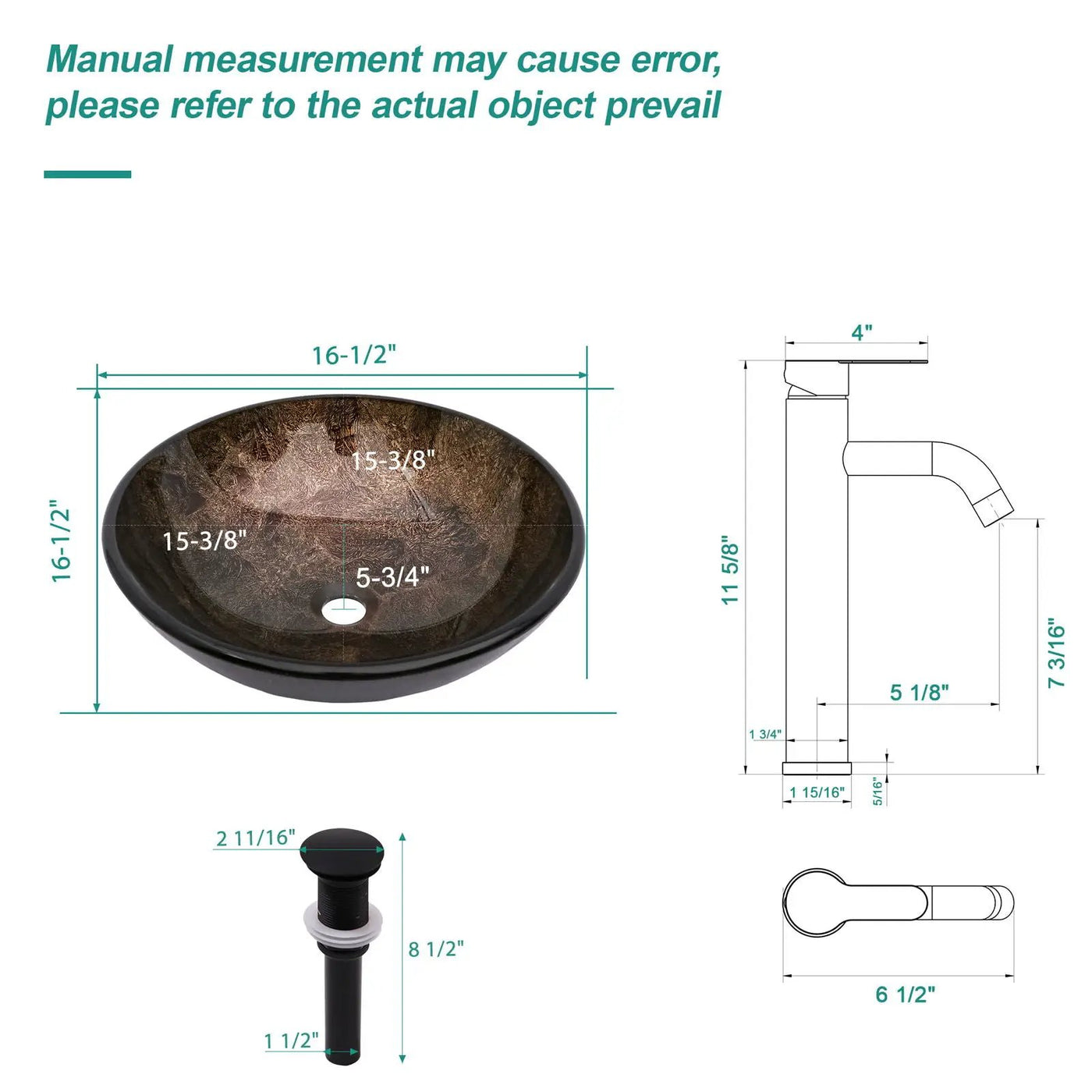 Vessel Sink With Faucet And Pop-Up Drain by HouseOfZazla