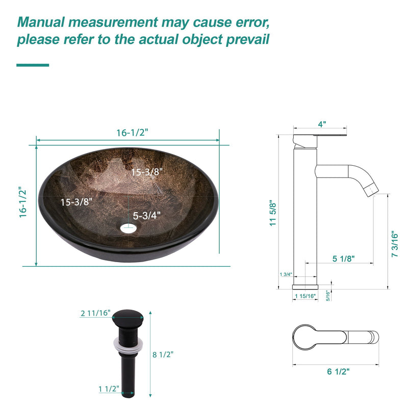 Vessel Sink With Faucet And Pop-Up Drain by HouseOfZazla