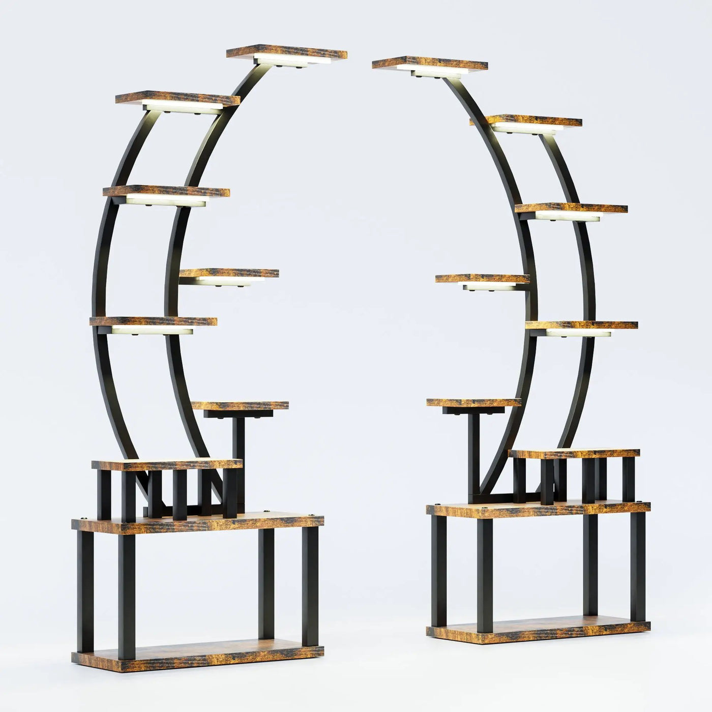 9 Tiered Indoor Plant Stand With 5 Adjustable Grow Lights by HouseOfZazla