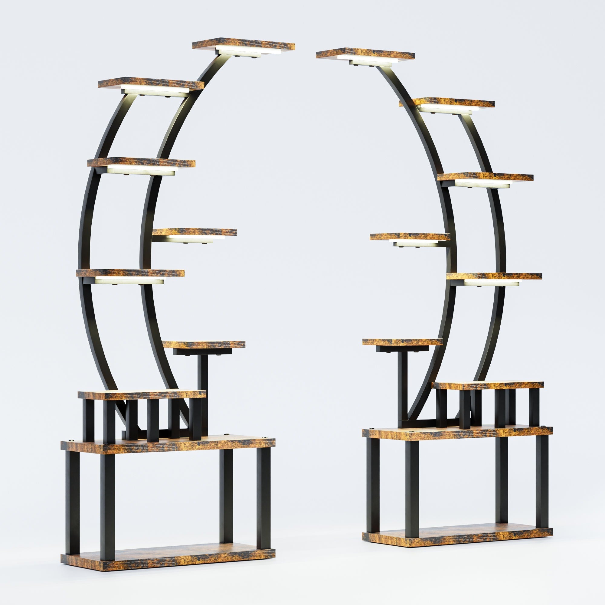 9 Tiered Indoor Plant Stand With 5 Adjustable Grow Lights by HouseOfZazla
