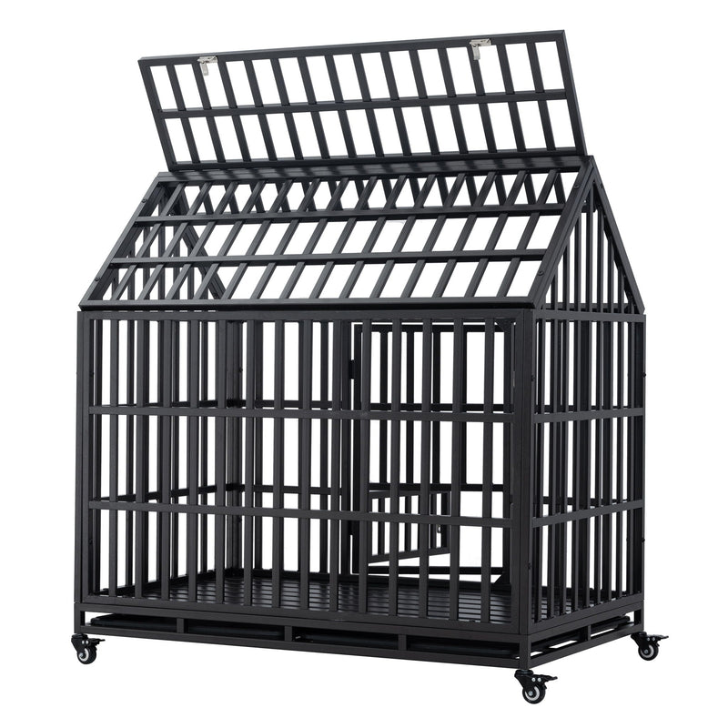 Heavy Duty Dog Crate Lockable Wheels by HouseOfZazla