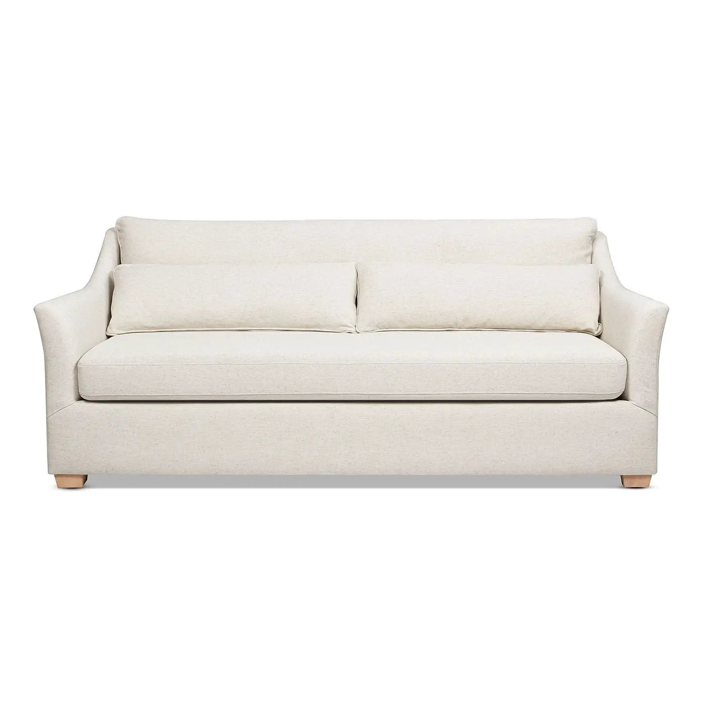 Ada - Flared Arm Contemporary Sofa With Lumbar Pillows - Flax White by Unique Piece Furniture