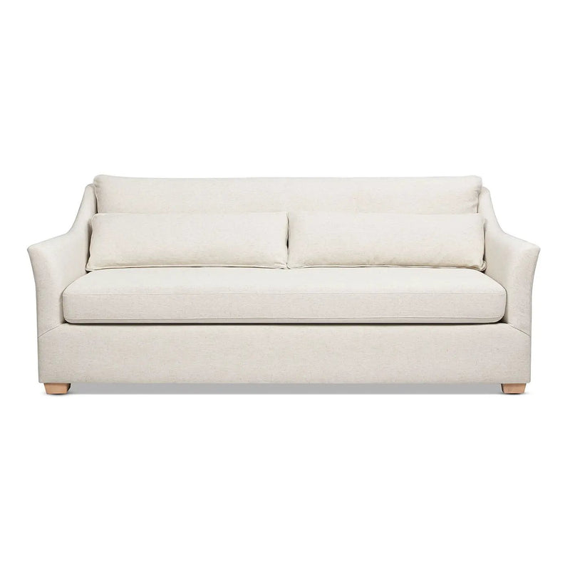 Ada - Flared Arm Contemporary Sofa With Lumbar Pillows - Flax White by Unique Piece Furniture