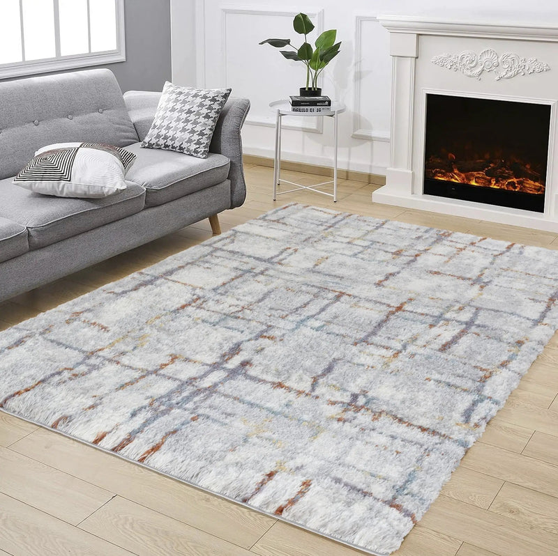 Loft Shag - 7'10" X 9'10" Shaggy Area Rug - Multi by HouseOfZazla