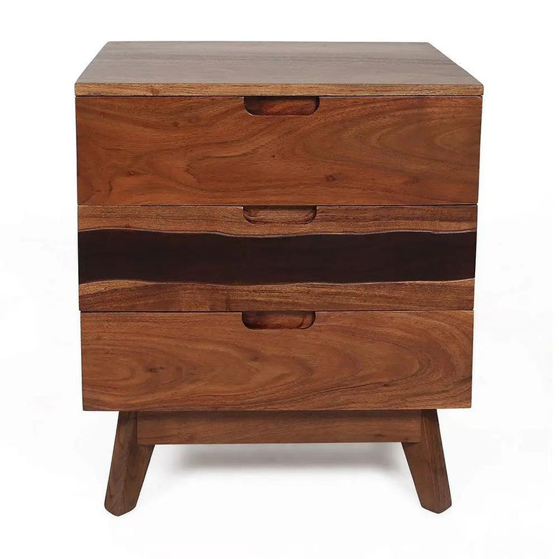 Nightstand Natural Wood - Brown by HouseOfZazla