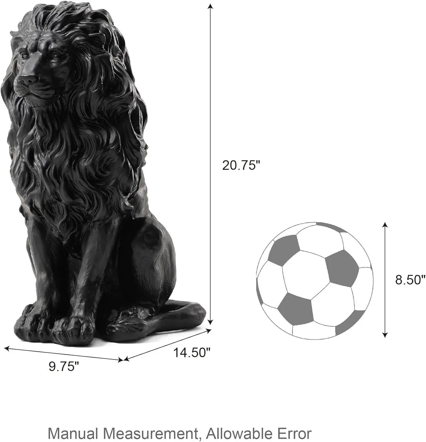 20.5" Resin Outdoor Lion Statue by HouseOfZazla